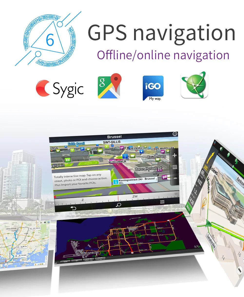 Универсальный Автомобильный мультимедийный проигрыватель Android 8 1 GPS навигация