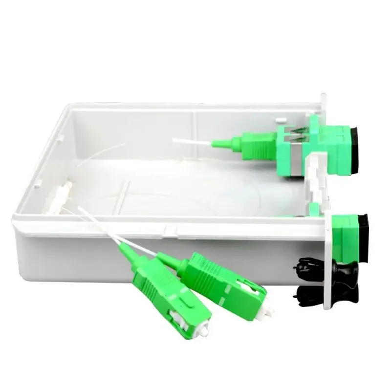 SC APC PLC 1X2 FTTH Insertion type Fiber Optic Splitter Optical Coupler SC cassette type 1X2 2
