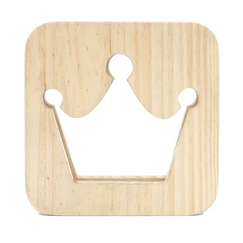 

Nordic Fashion kids Birthday Gift Wood Carving Crown Shape Hollowed 3D Night Light USB Switch Control Table Lamp