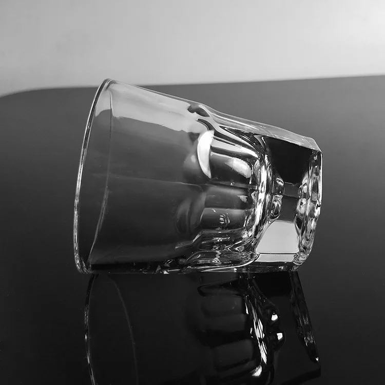 Promotion Machine Pressure 140ml High White Thick Bottomed Octagonal Shot Glass Transparent Glass Tea Cup Currently Available a