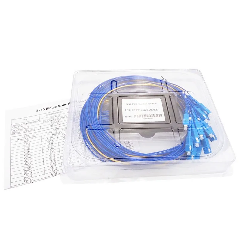 

SC/UPC Connector 2:16 SC/ UPC Fiber Optic PLC Splitter Module ABS Box
