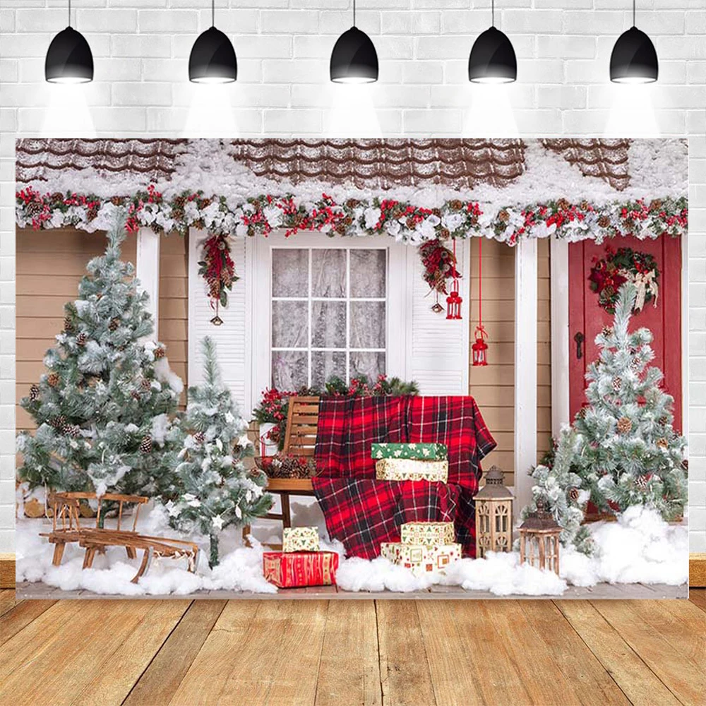 

Christmas Backdrop for Photography Baby New Year Christmas Party Christmas tree Gift box Photo background Photocall Banner