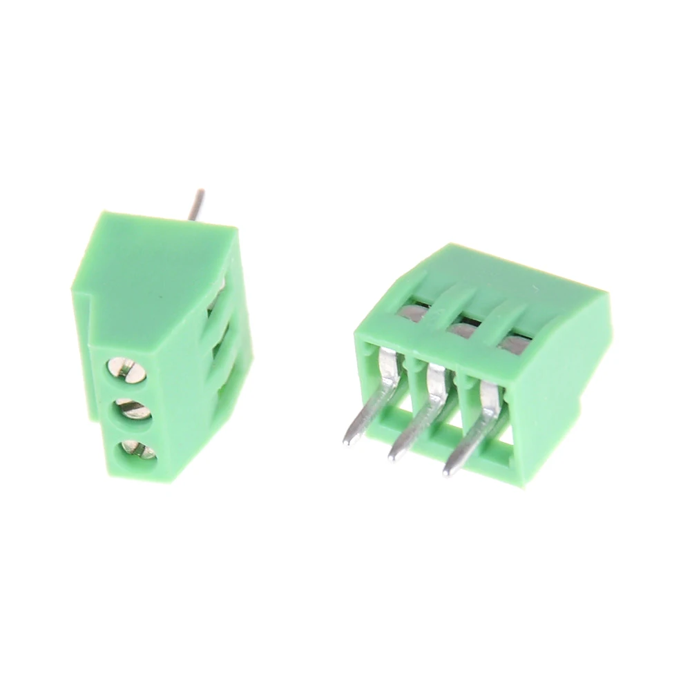 10Pcs PCB Screw Terminal Block Connectors 150V 6A Copper Blocks 5mm 3Pins | Обустройство дома