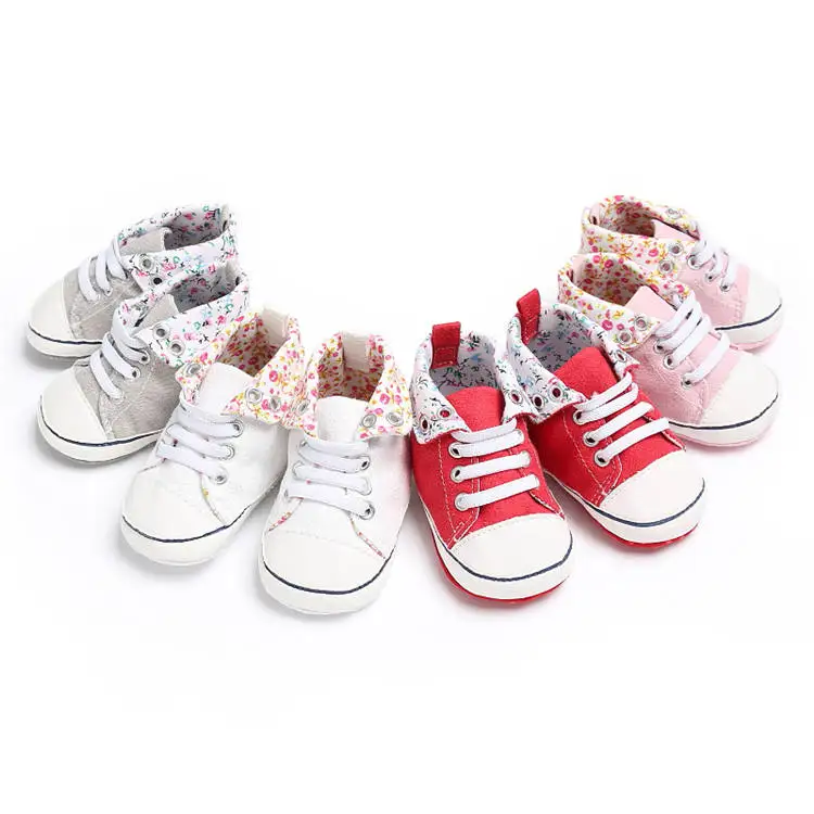 Newborn Baby Shoes Toddler New Style Canvas Shoes Floral Print Boy Girl Sport Baby Shoes Toddler