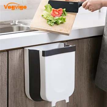 

Kitchen Cabinet Door Hanging Type Foldable Trash Can Kitchen Cabinet Hanging Type Foldable Dry and Wet Separation Trash Can