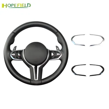 

Carbon Fiber steering wheel button Decorative trims For BMW M Sport M3 M5 X5M X6M M2 m4 F36 F15 F16 ABS chrome car accessories