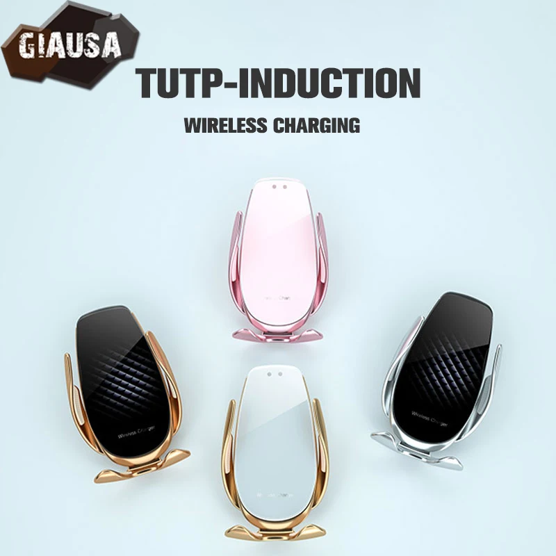Automatic Clamping Car Wireless Charger 15W Quick Charge for Iphone 11 Pro XR XS Huawei P30 Qi Infrared Sensor Phone - Цена: 