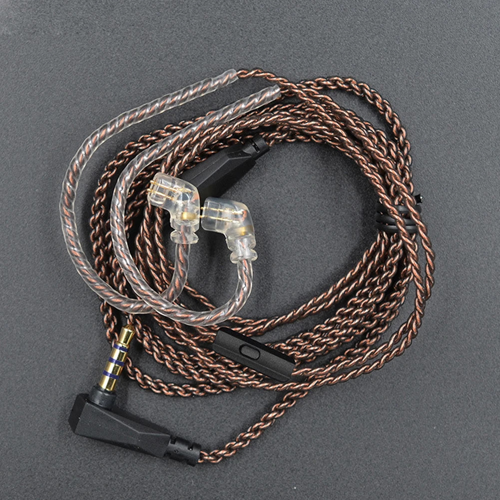 L коммутационным шнуром 0,75 мм 2 Pin Аксессуары звуковая покрытием стабильный Замена аудио практичный обновления Медь кабель для наушников для плотным верхним ворсом KZ ZS5 6