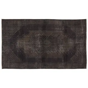 

Handmade Black Vintage Overdyed Turkish Area Rug 175x294 Cm-5'9''X9'8''