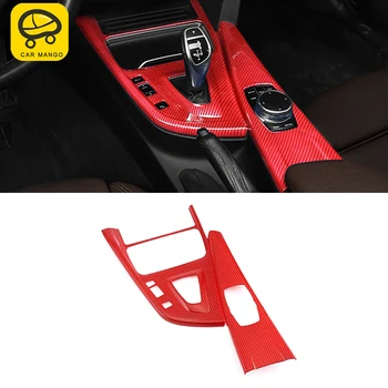 

CARMANGO Auto Car Accessories Gear Shift Panel ABS Carbon Fiber Frame Cover Sticker Decoration for BMW 3 Series F30 2011-2019