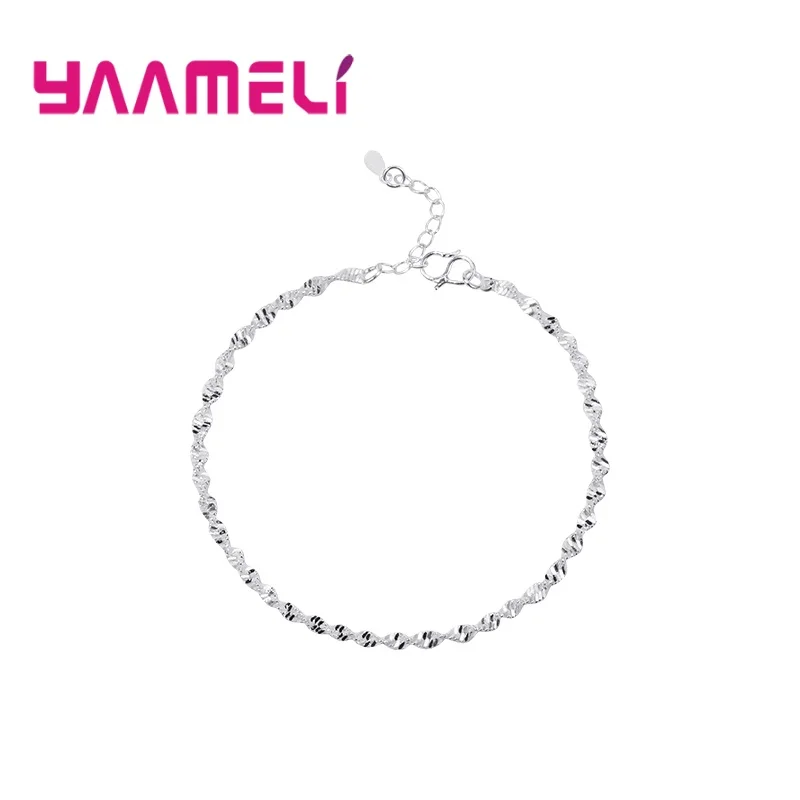 Adjustable Charm 925 Sterling Silver Anklet