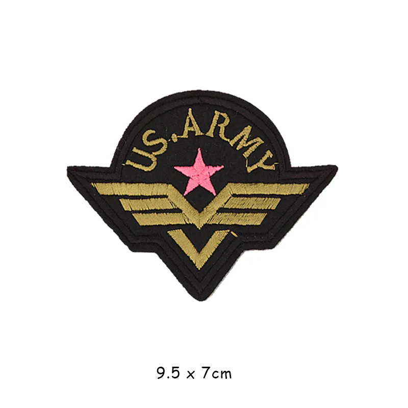 U S армейская эмблема военная железная нашивка для одежды Вышивка Аппликация наклейка на одежду тактический боевой дух ранг нарукавная повязка в полоску - Цвет: 31