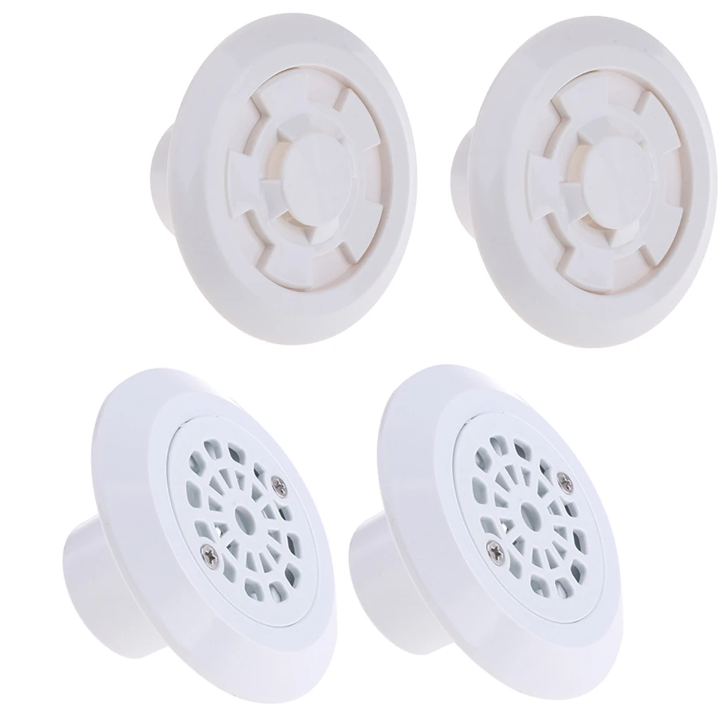Pack of 4 Above Ground Pool Complete Return Inlet Outlet Jet Fitting with Drainers Swimming Pool Accessories