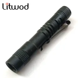 Z90 Litwod ручка свет портативный мини светодиодный фонарик факел CREE Q5 вспышка света XP-2 500LM охотничий лагерей от AAA батареи