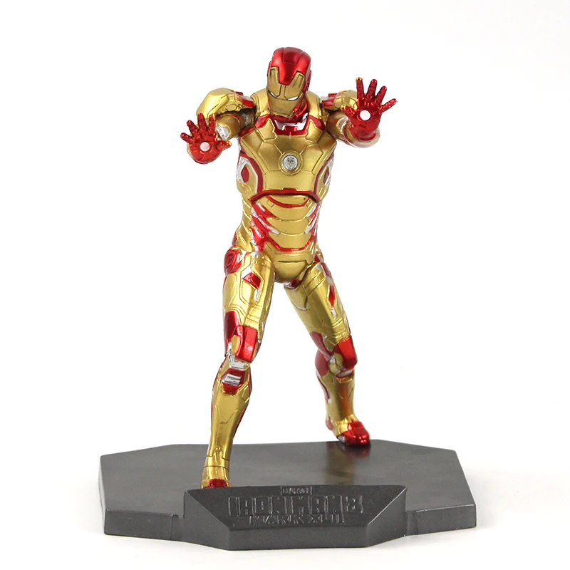 Iron Man Diecast Mark MK42 with LED Light PVC Action Figur Modell 1/6th In box 