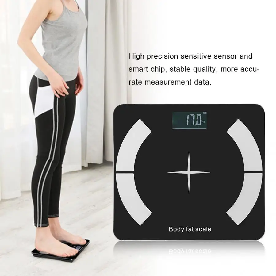 Bluetooth Body Fat весы lcd Цифровые весы для ванной с приложением для смартфона