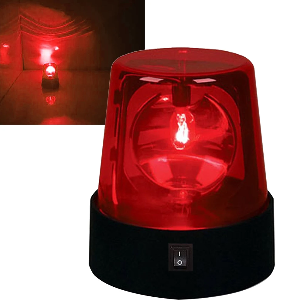 

3inch Battery Powered Desktop Flashing Led Lamp Mini Party Night 360 Degree Rotating DJ Stage Effect Beam Beacon Strobe Light