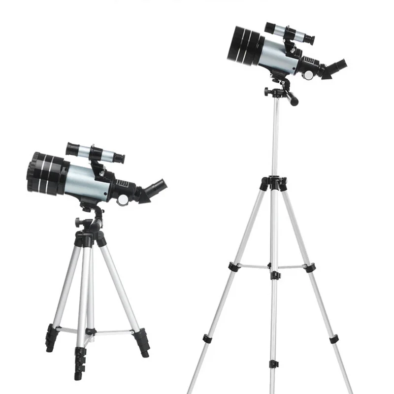 Professional HD Zooming Outdoor 150X Refractive Space Astronomical Telescope with Tripod Moon Watching for Kids Adults Gifts