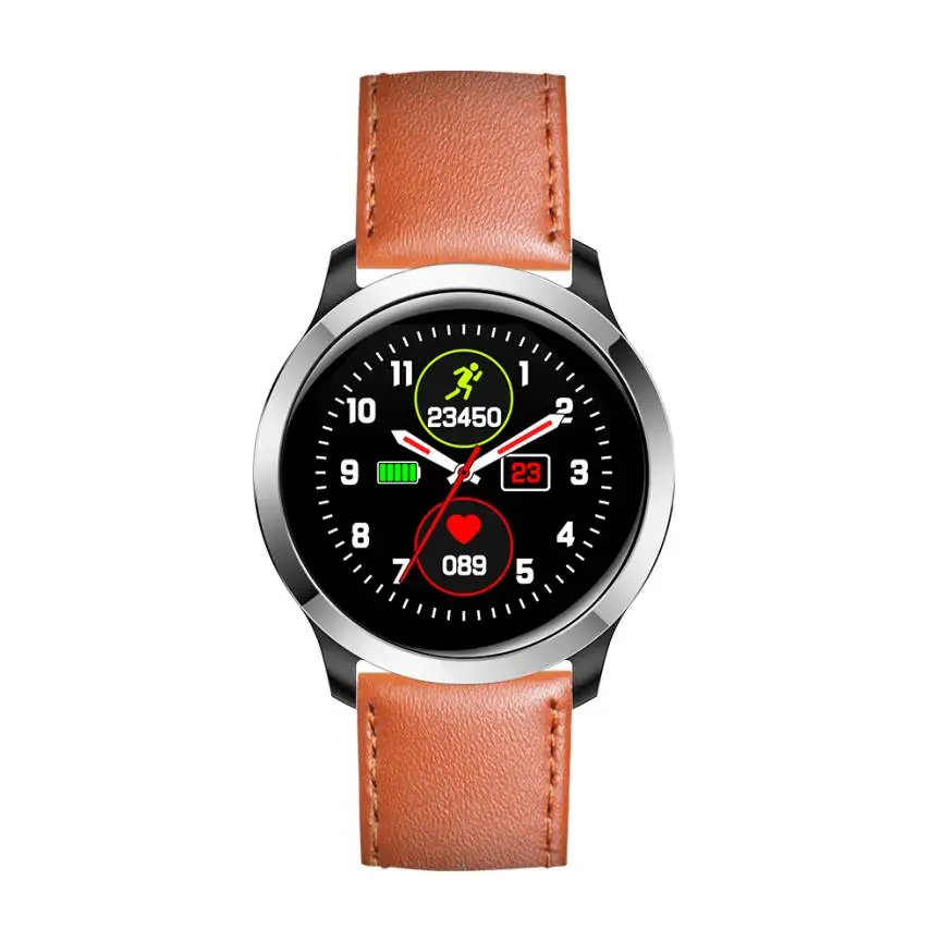 Brown Leather E70 Смарт часы ЭКГ+ PPG пульсометр кровяное давление фитнес-трекер часы IP68 Водонепроницаемые Смарт-часы для Android IOS Телефон VS N58 - Цвет: Brown Leather
