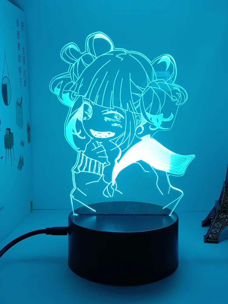 My Hero Academia Toga Himiko 3d led lamp for bedrome manga night lights anime action figures Decoration lampara de noche dinosaur lamp Night Lights