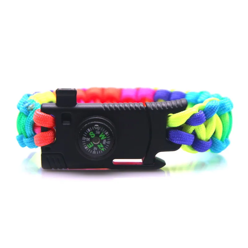 Whistle Buckle Paracord Bracelet Emergency Paracord Bracelet Multi