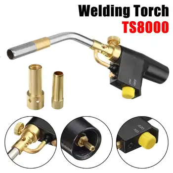 

Gas Ignition Lighter Portable Flame Gun for Camping Heat propane mapp torch Multi Purpose Includes 3 Nozzles/Tips High Intensity