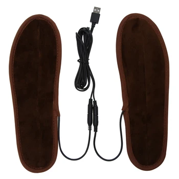 

1pair Men Women Sport Outdoor Winter Walking Foot Care Comfortable USB Rechargeable Heating Soft Thermal Warm Shoe Pad