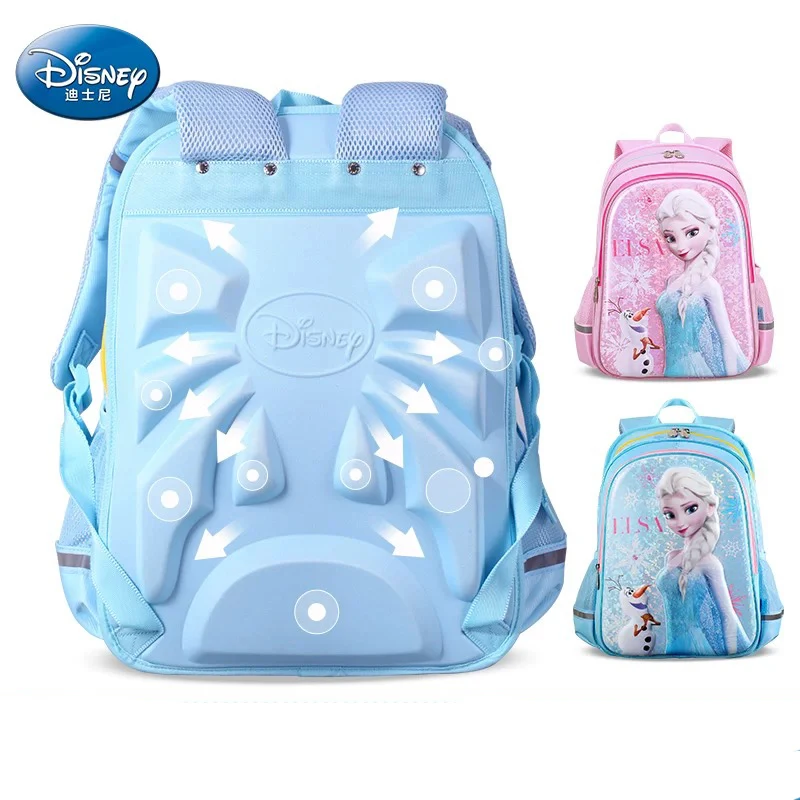 1 шт. рюкзак disney frozen 3D Эльза-Снежная королева мультфильм большой размер водонепроницаемый мешок дышащий основной junior высокий школьный подарок для девочки