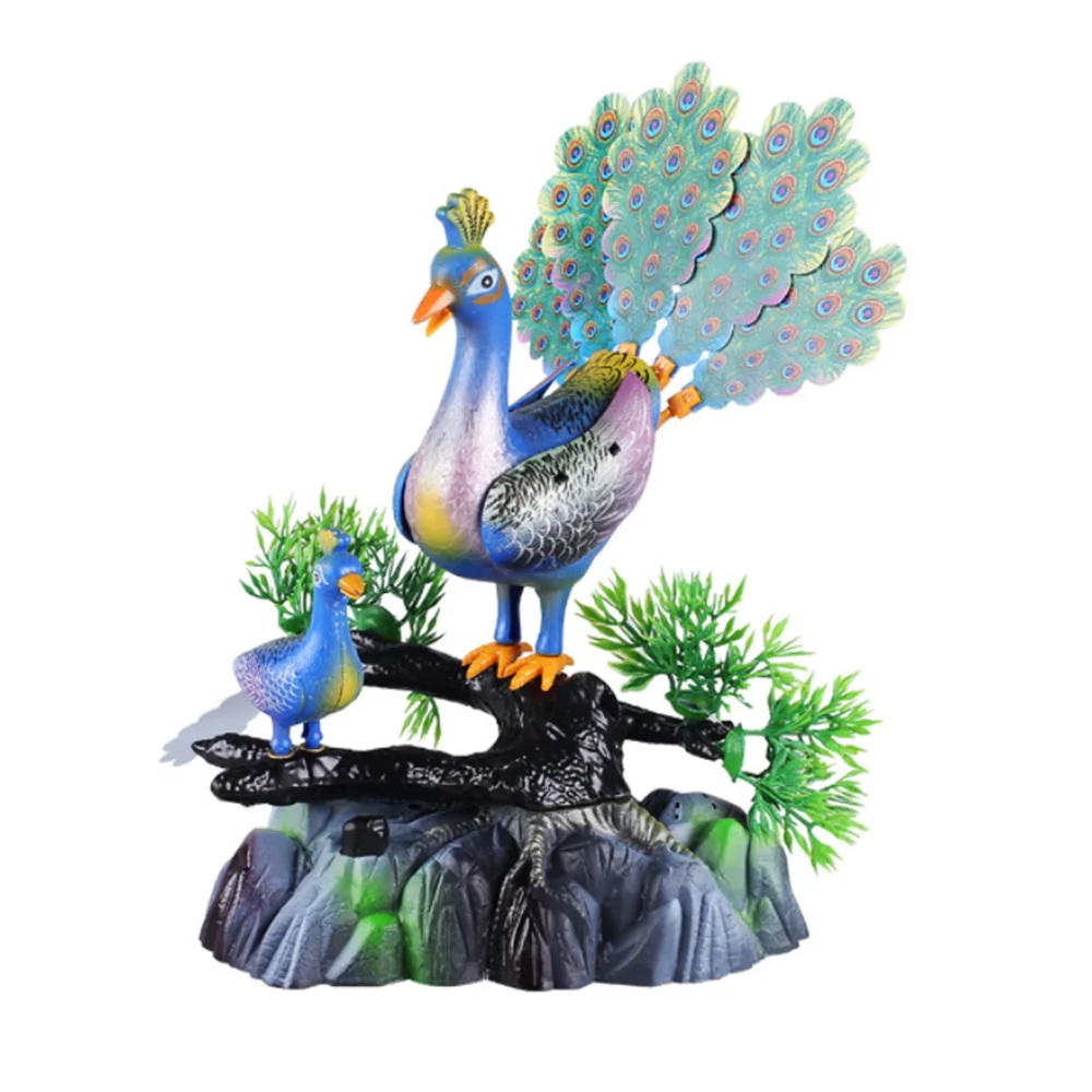 

Original Electric Birds Sound Voice Control Pet Toy Animal Simulation Peacock Kids Vocal Toys Home Living Room Decor Ornaments