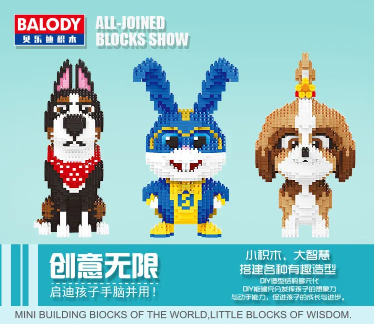 16127 16021 белый кролик животное морковь 3D модель DIY микро алмаз мини строительные блоки кирпичи сборка игрушка без коробки