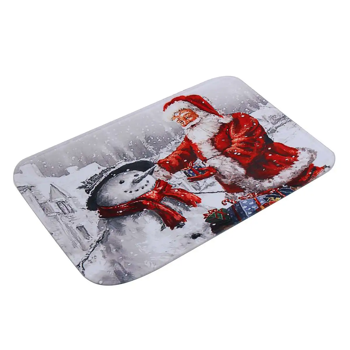 Merry Christmas набор для ванной, снеговик, Санта Клаус, лось, узор, водонепроницаемый, занавеска для душа, крышка для туалета, коврик, нескользящий, ковер, домашний декор