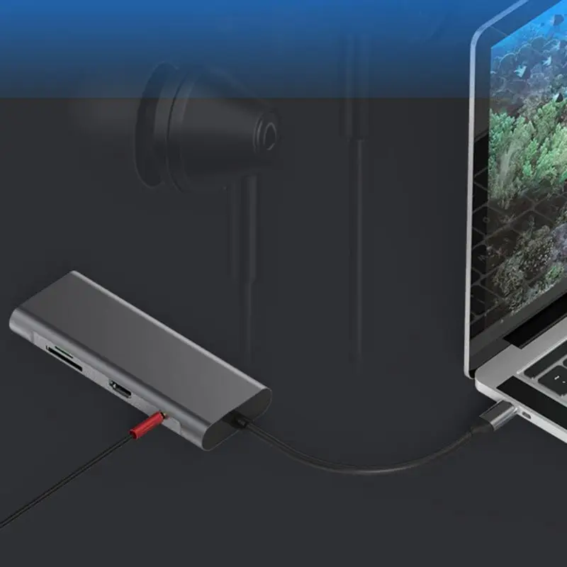 9 в 1 USB C концентратор ключ с Ethernet Тип C концентратор SD/TF кард-ридер HDMI для MacBook Air Pro и других типов C ноутбуков