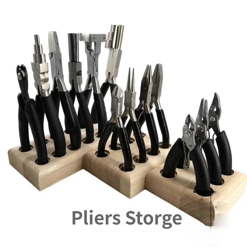 

Деревянный плоскогубцы хранения держатель инструментов для создания украшений, плоскогубцы Органайзер держатель инструмента ремесленных инструментов из джинсовой ткани с низким вырезом на марки 1 шт. стеллаж для хранения