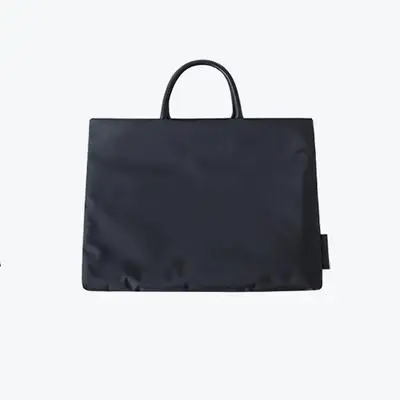 Сумка для компьютера, нейлоновая офисная мужская сумка-тоут, деловая, многослойная, Оксфорд, портфель, женская, простая, информация, посылка, высокое качество - Цвет: Black