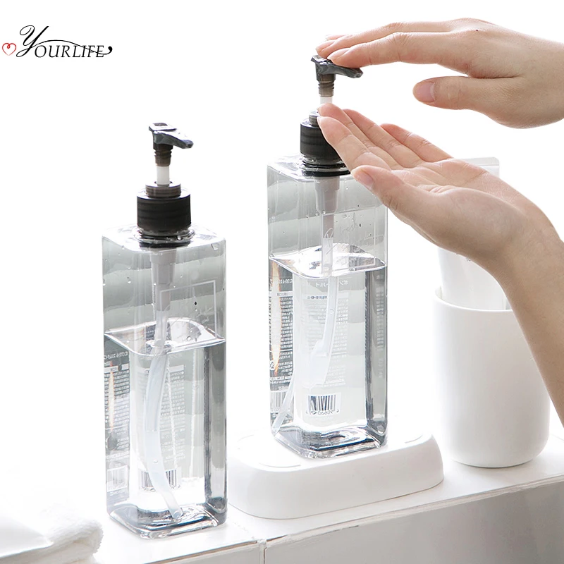 

OYOURLIFE 500ml Transparent Soap Dispenser Pump Cosmetics Bottles Bathroom Hand Sanitizer Shampoo Shower Gel Liquid Dispenser