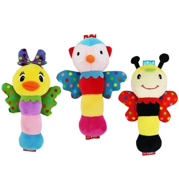 

Baby BB Stick Wings Handbell Insect Bee Appease Stuffed Toy Cute Hand Grasp Plush Rattle for Baby Newborn Gifts Wholesale