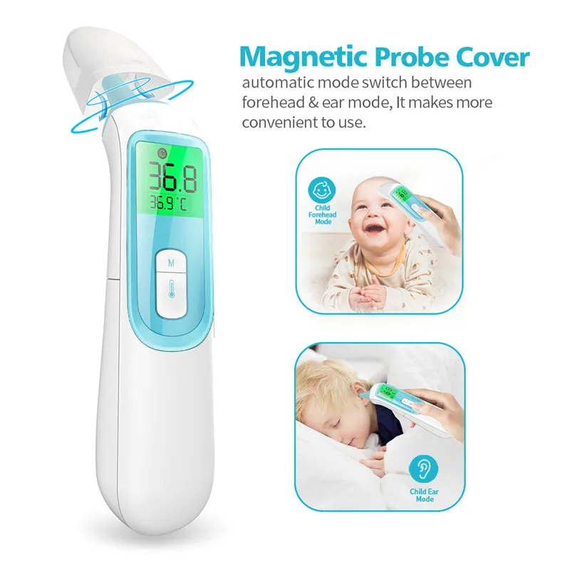 

Baby Thermometer Infrared Digital LCD Body Measurement Forehead Ear Non-Contact Adult Body Fever IR Children Termometro