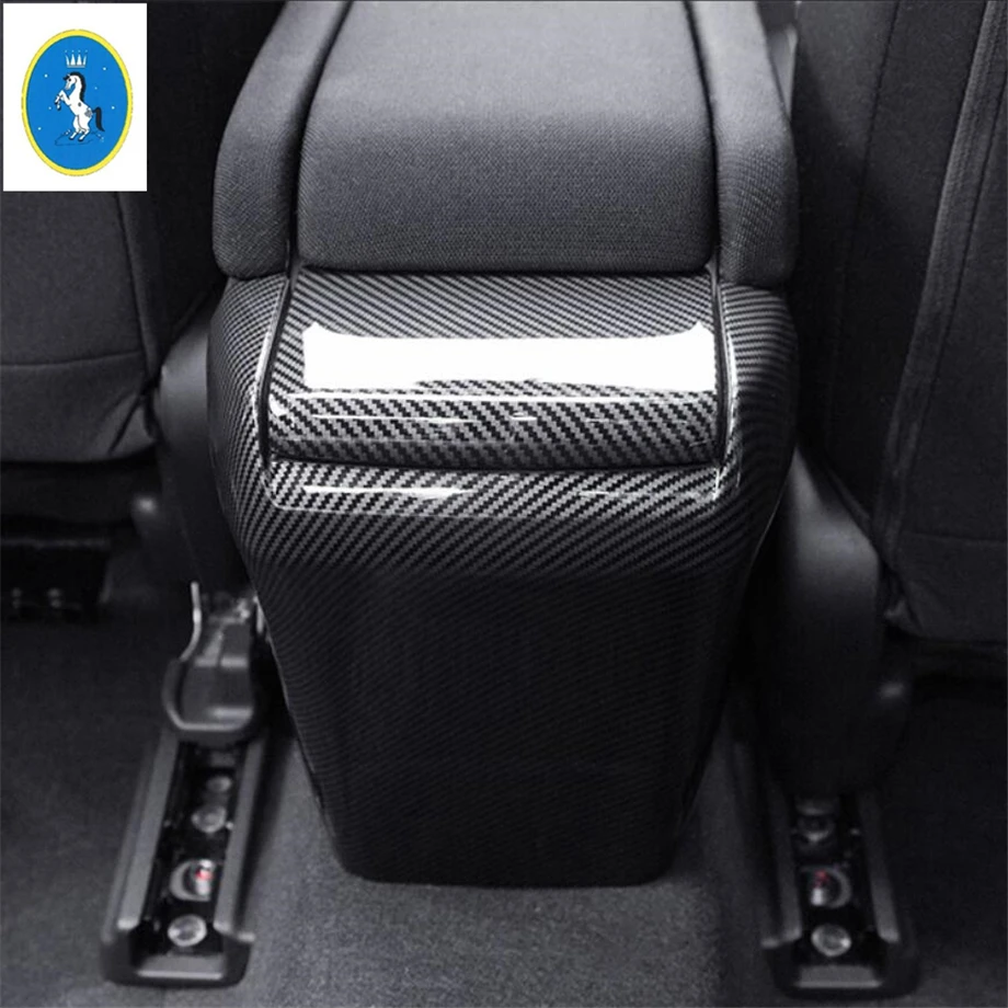 Yimaautotrim авто аксессуар задний подлокотник коробка для хранения Анти Kick панель крышка комплект Подходит для Honda Civic- углеродное волокно ABS