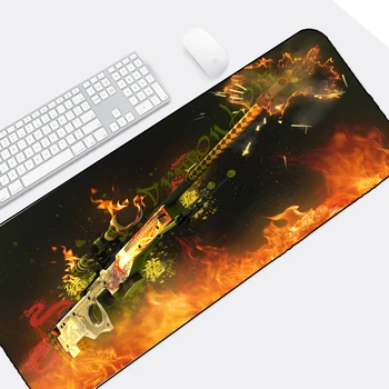 

The Cool Guns Weapon Pattern Wallpaper Printed Mousepads Big Size Cs:Go Game Gaming Mouse Mat Pad To Pc Table Mouse