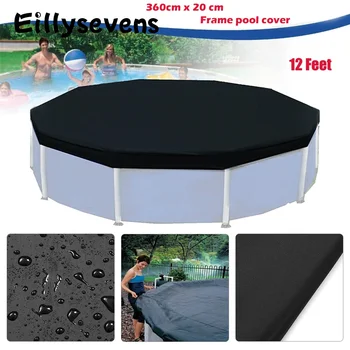 

3.6m 12 Feet Protective Black Pool Cover for Above Ground Frame Swimming Pools Foor Cloth ground Fabric Pool Cover 4g3