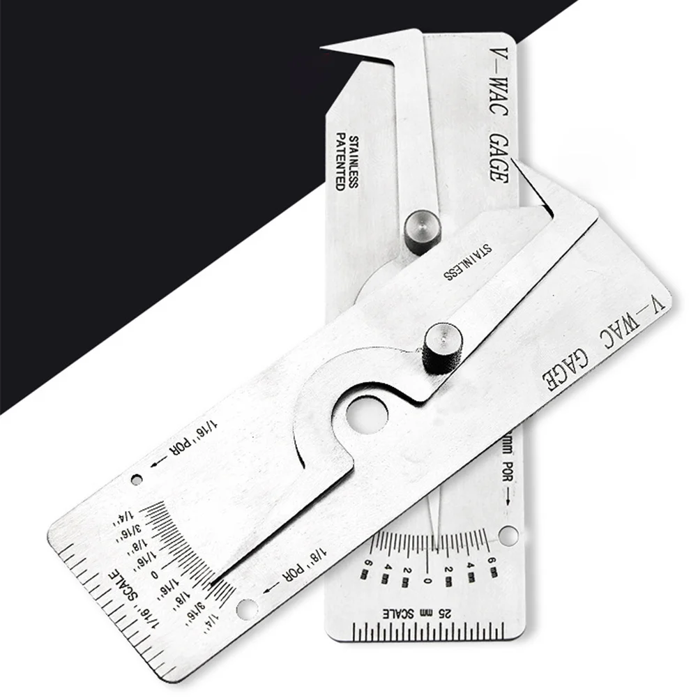 Stainless Steel Measuring Tool Welding Gauge Quick Portable Test Ruler Inch Metric Easy Operate Fillet Gage Practical Inspection