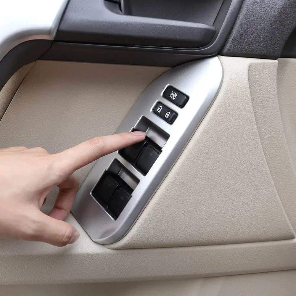 

for LHD Toyota Land Cruiser Prado FJ150 150 2010-2018 Left Hand Driver Door Window Switch Cover Interior Armrest Panel Trims