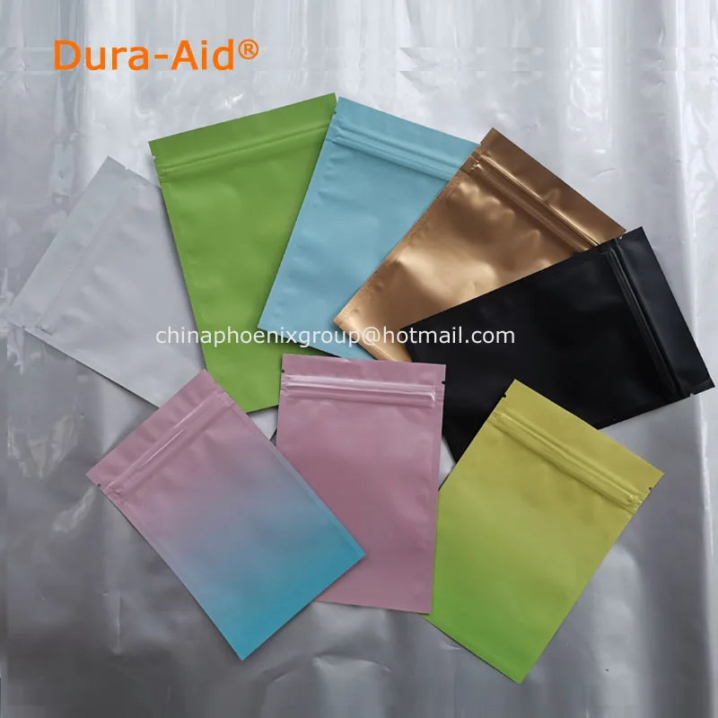 Dura Aid 100/500pcs Food Bags Metallic Mylar Ziplock Bags Flat