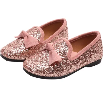 

2020 Children Fashion Sequins Little Girl Dress Shoes Party Wedding For School Big Kids Leather Shoe 3 4 5 6 7 8 9 10 11 12 Year