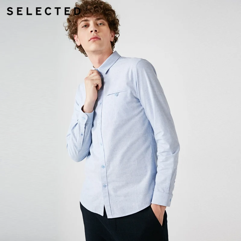 Мужская хлопчатобумажная трикотажная рубашка с длинными рукавами