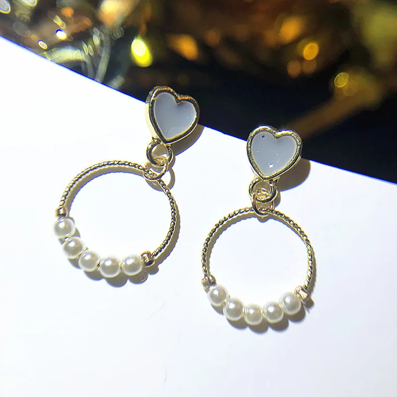 

earings fashion jewelry New pearl stud female long geometric butterfly drop earrings geometric boucle doreille femme 2020