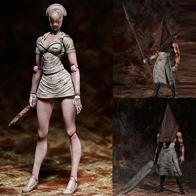 Figma Sp 055 Silent Hill 2 Красная фигурка пирамиды голова пузырька медсестра 061 игрушка на
