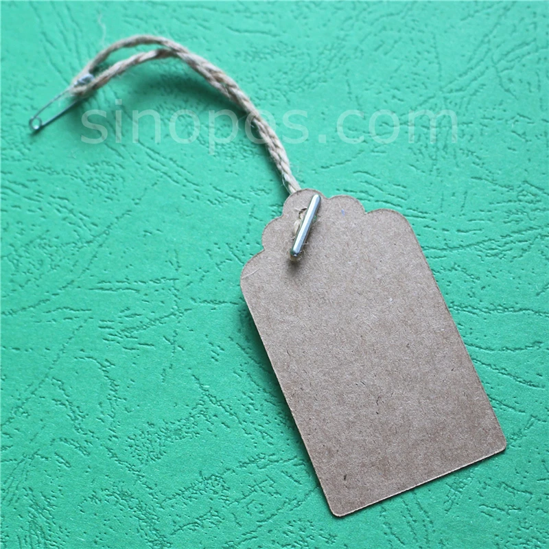 Unstrung крафт Scalloped бирки 4x7 см, пустой товар ценник бумажная карта накладной талон розничная Одежда Этикетка подарок бирка