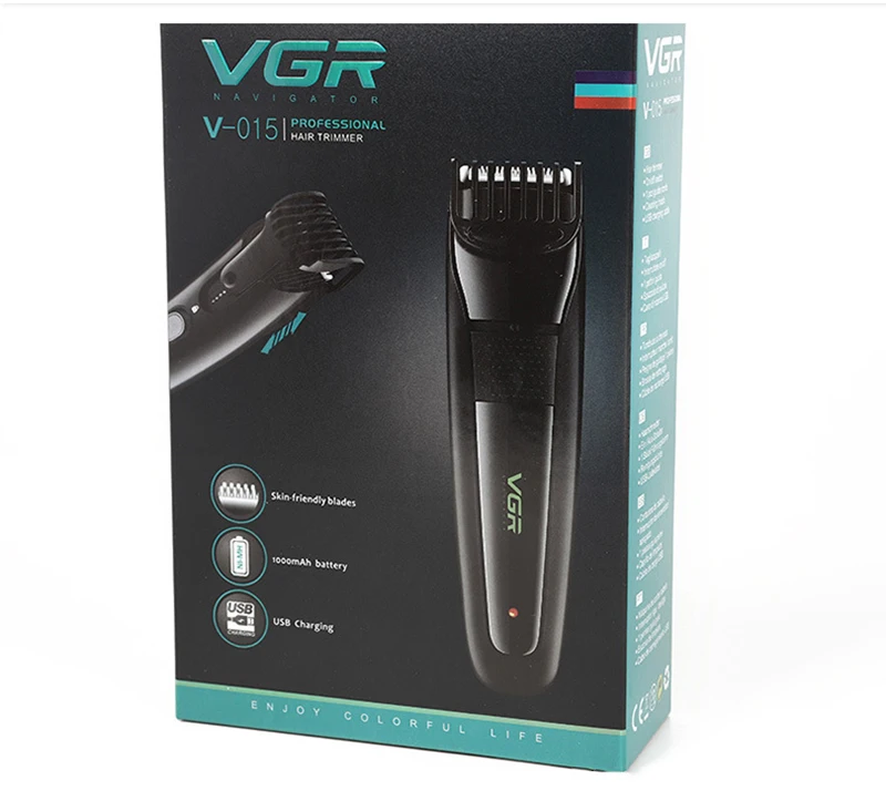VGR многофункциональная машинка для стрижки волос USB перезаряжаемая Водонепроницаемая профессиональная машинка для стрижки волос 2-14 мм 12 передач Регулируемая электрическая машинка для стрижки