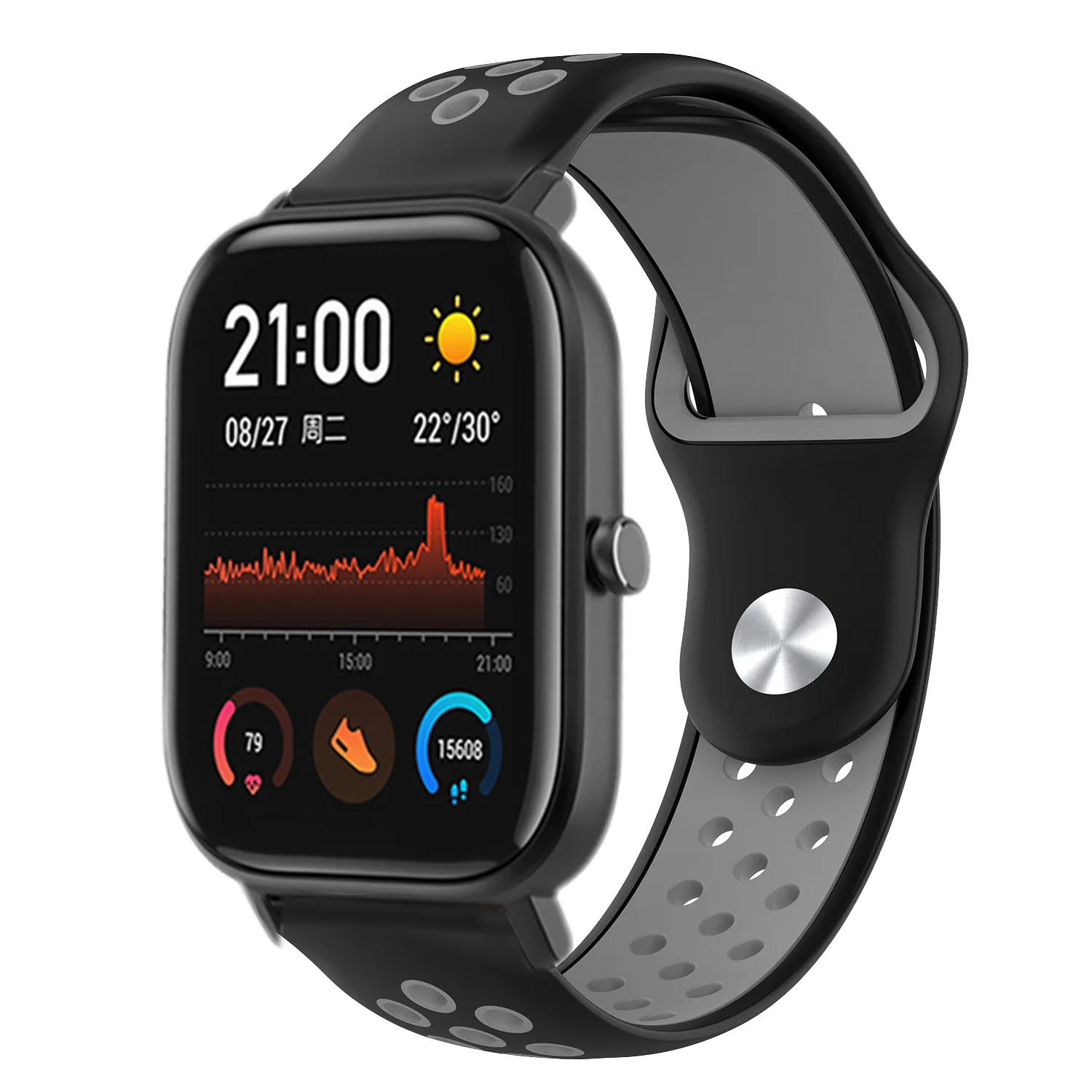 20 мм силиконовый сменный дышащий ремешок для часов xiaomi Huami ремешок Amazfit GTS/GTR 42 мм/Bip спортивные Ремешки для наручных часов